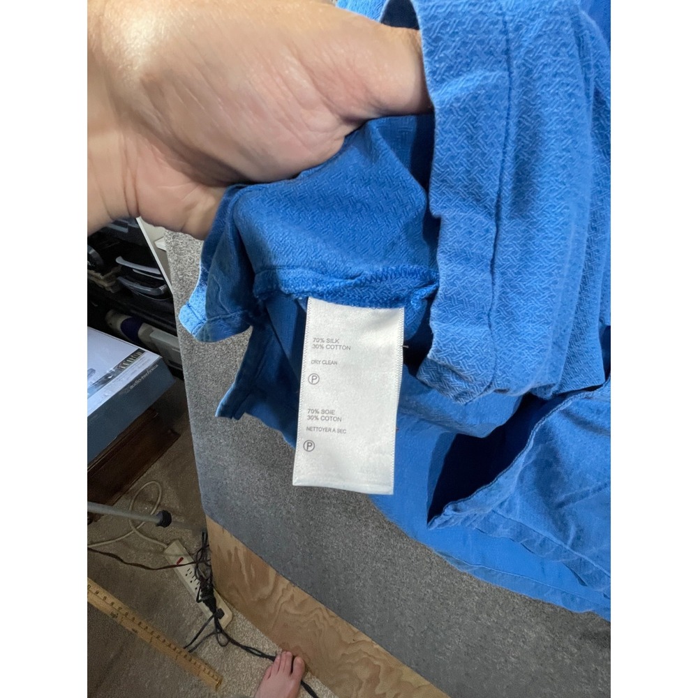 Tommy Bahama Camp Shirt Mens 3XL Silk Blend Blue Short Sleeve Button Up Beach - Picture 10 of 16